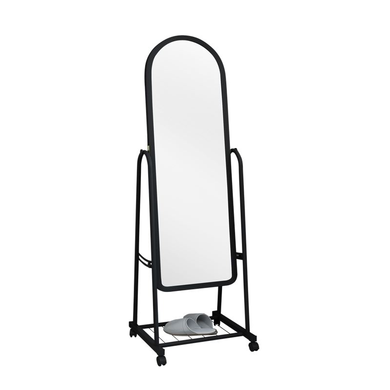 铁架带轮落地穿衣镜 移动全身镜在服装店与家居的多功能应用